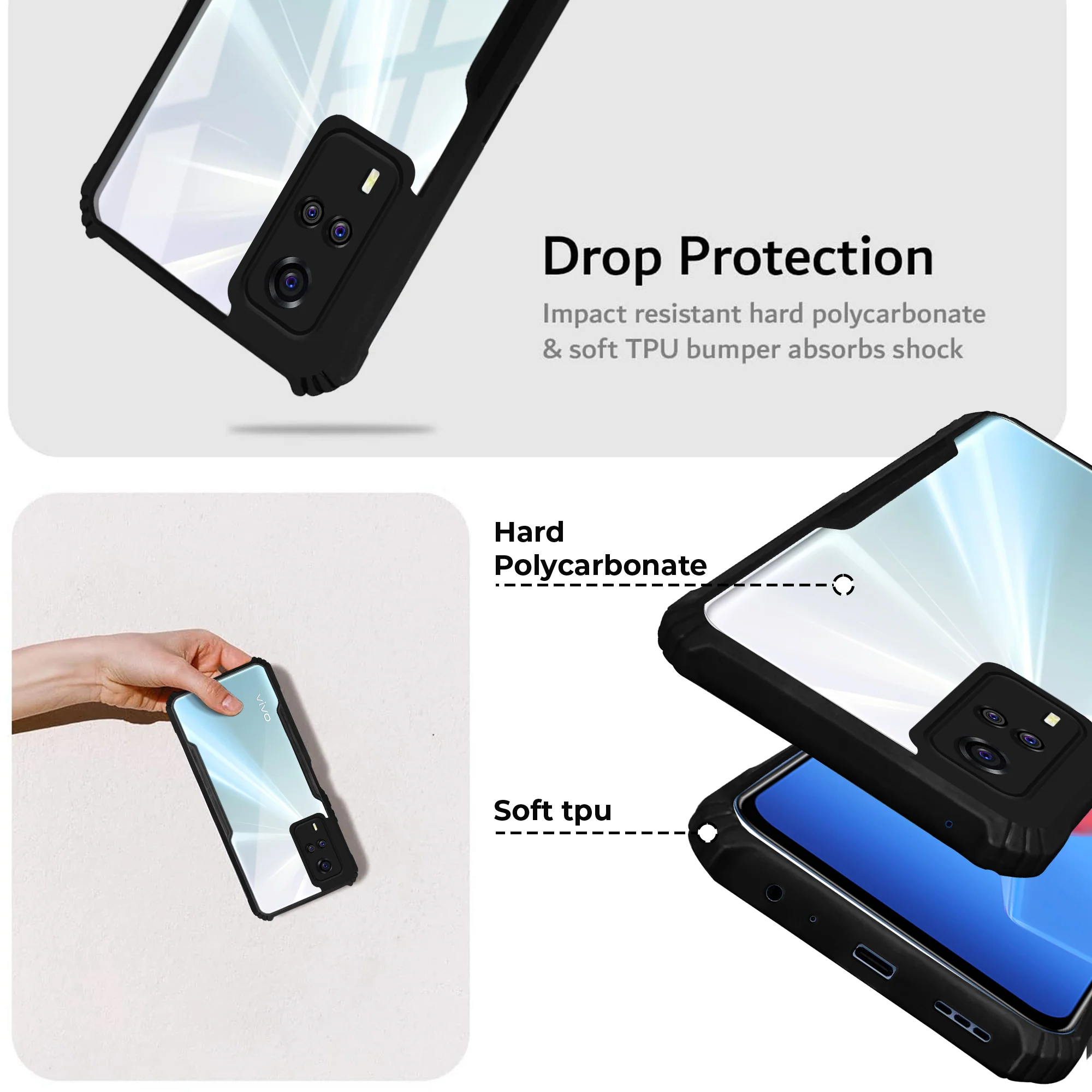 Premium Acrylic Transparent Back Cover for Vivo Y31 - Image 3