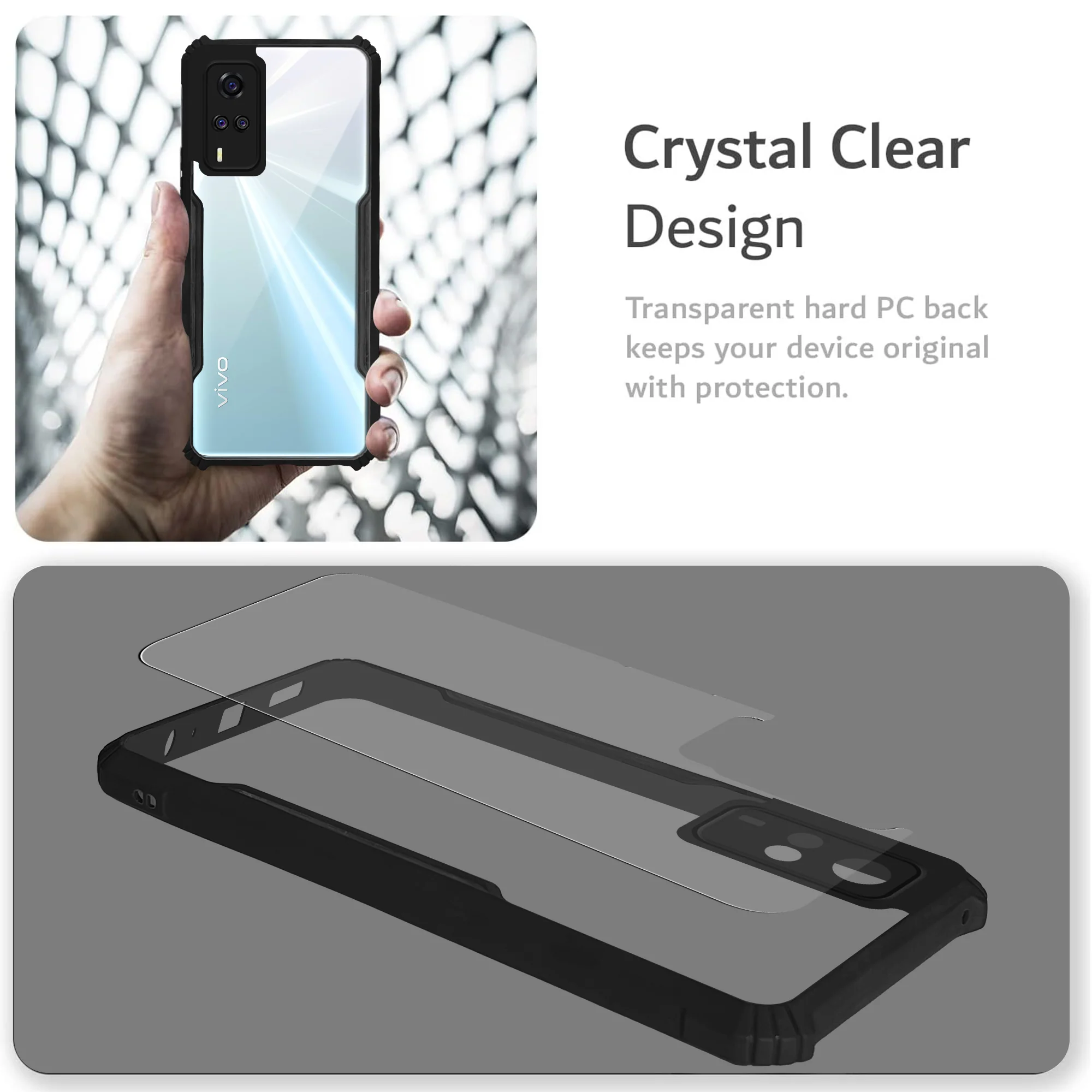 Premium Acrylic Transparent Back Cover for Vivo Y31 - Image 4