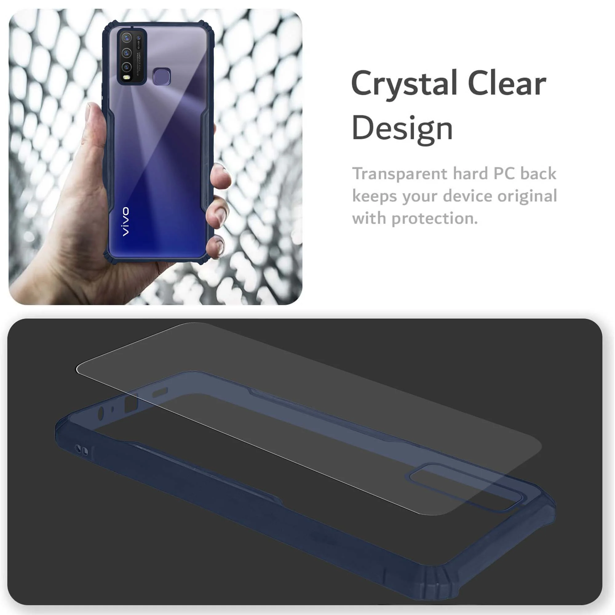 Premium Acrylic Transparent Back Cover for Vivo Y50 - Image 12
