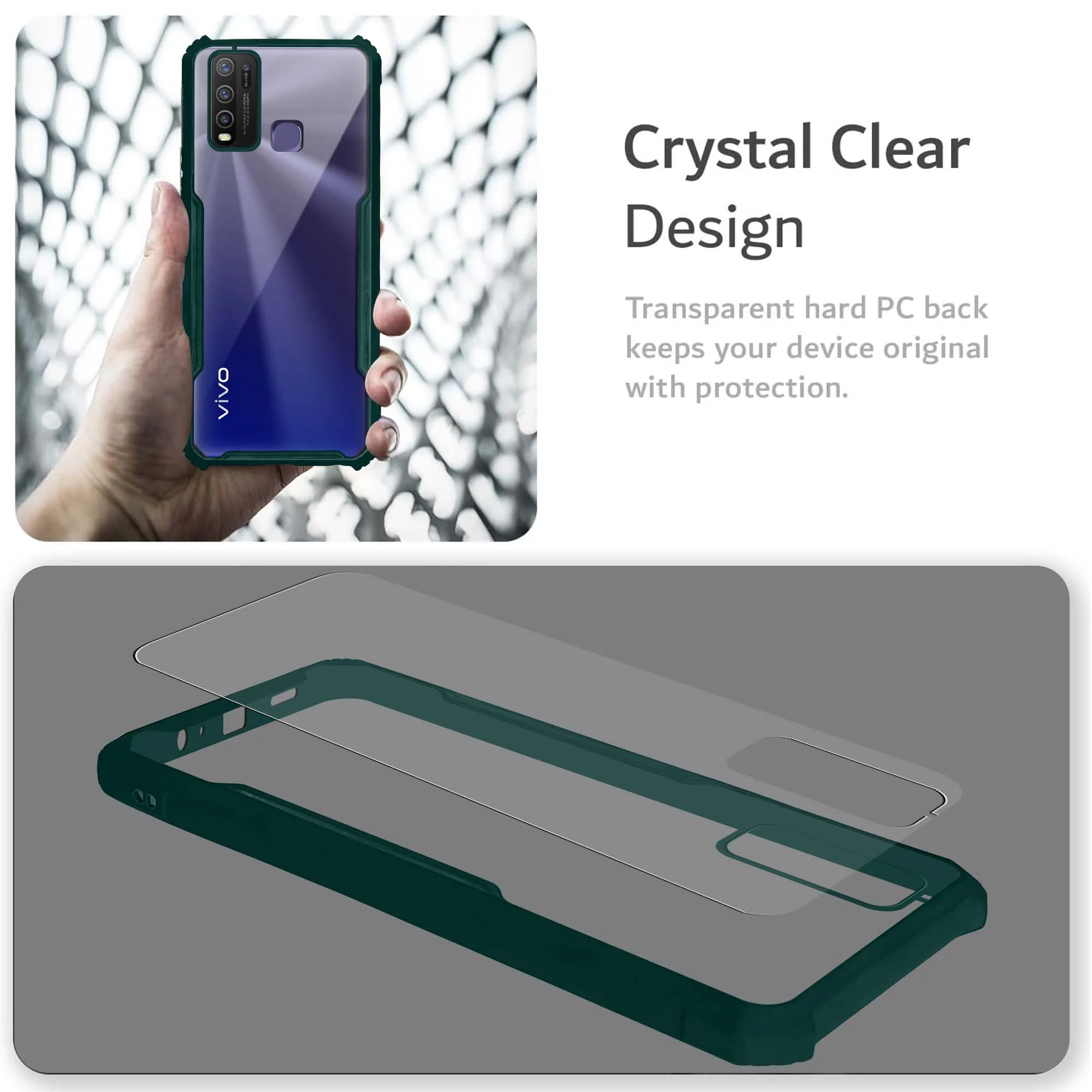 Premium Acrylic Transparent Back Cover for Vivo Y50 - Image 18
