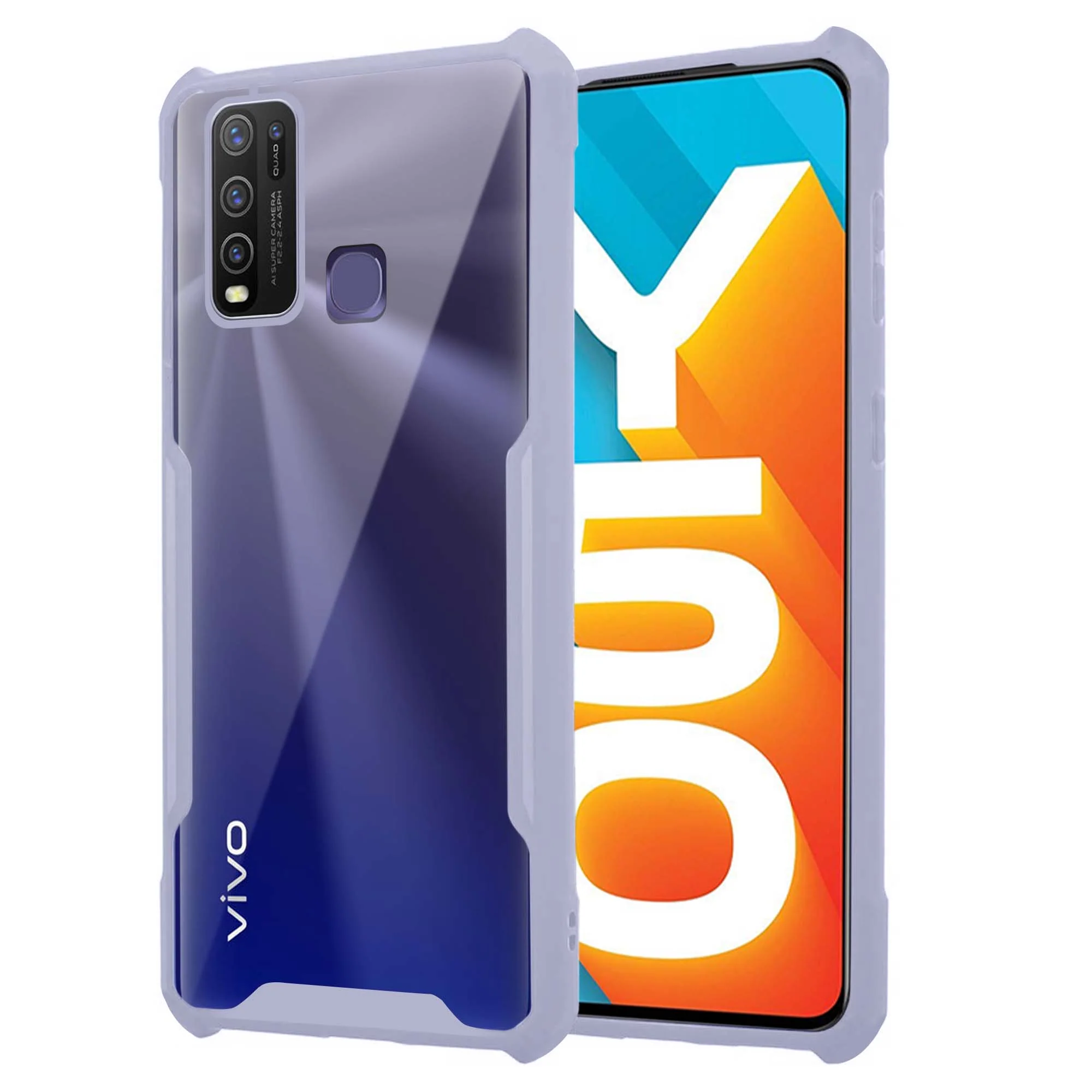 Premium Acrylic Transparent Back Cover for Vivo Y50 - Image 23