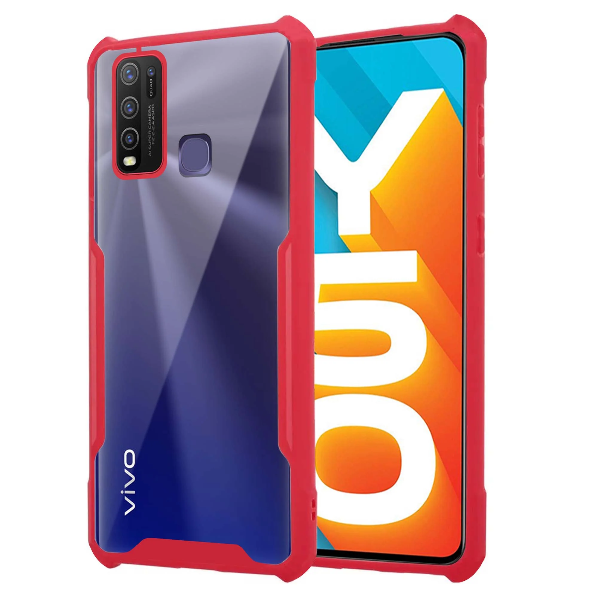 Premium Acrylic Transparent Back Cover for Vivo Y50 - Image 28