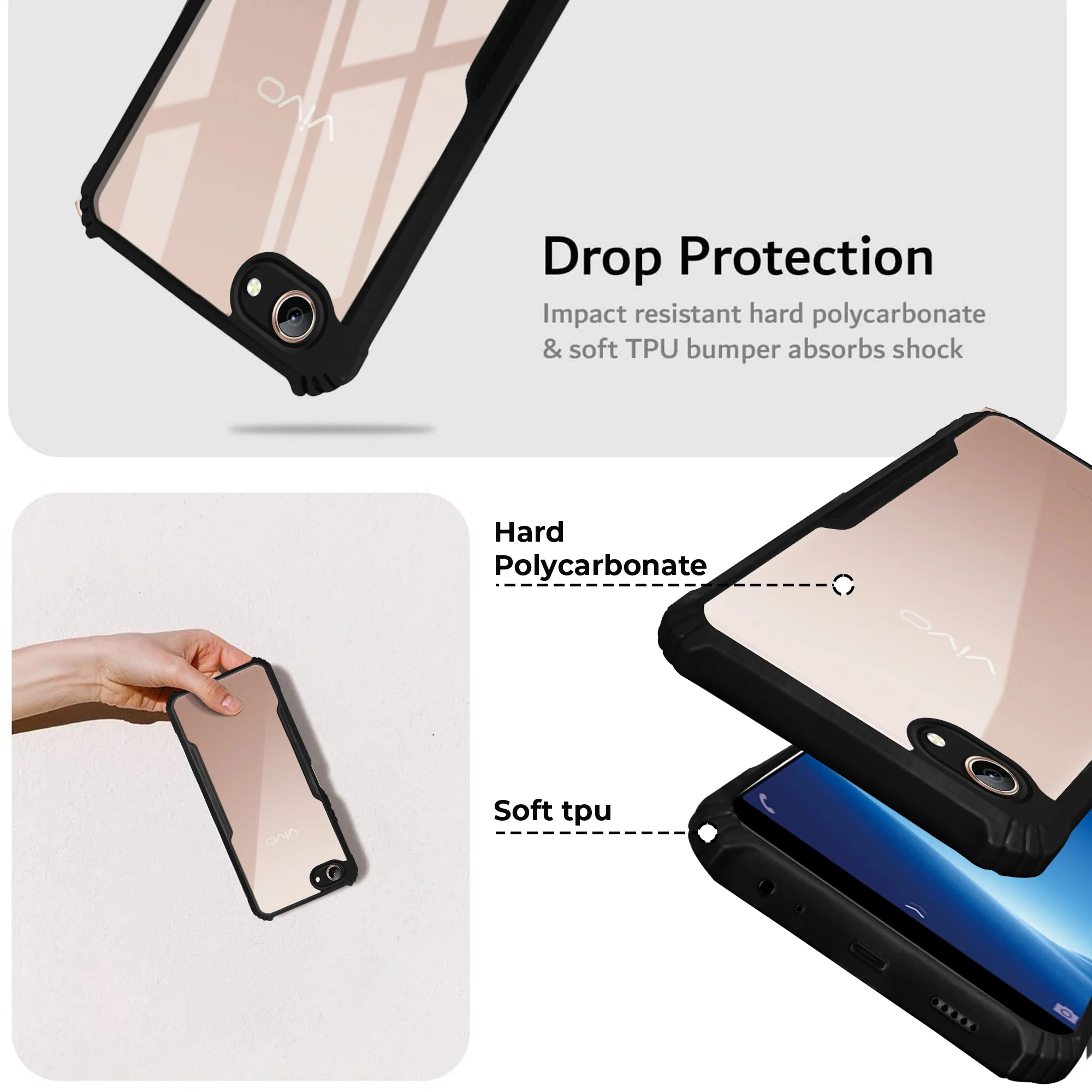 Premium Acrylic Transparent Back Cover for Vivo Y71 - Image 4