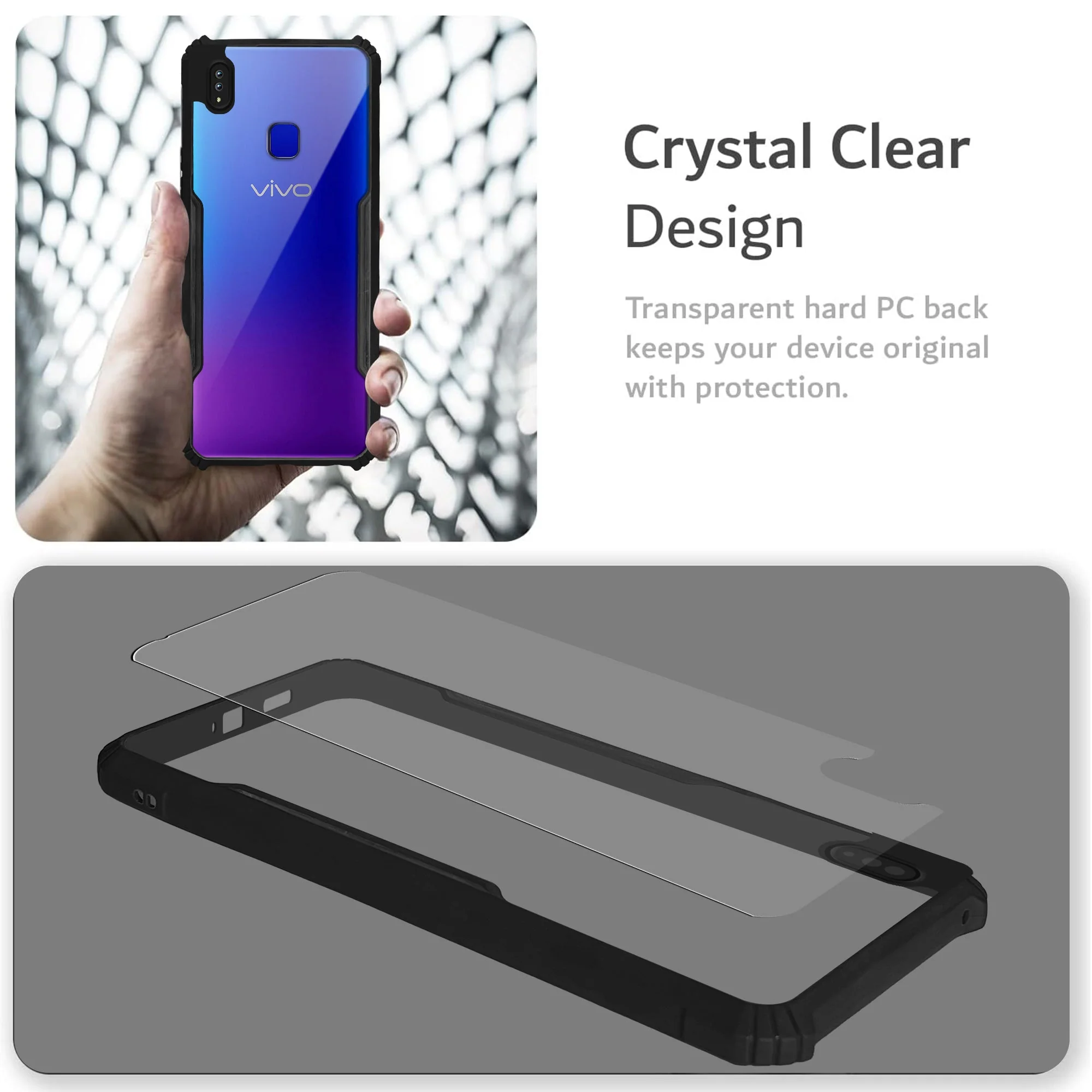 Premium Acrylic Transparent Back Cover for Vivo Y95 - Image 5