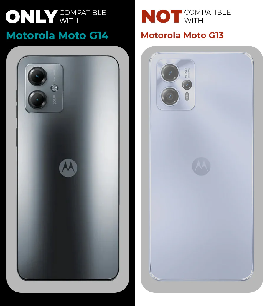 Premium Acrylic Transparent Case with Matte Ring Holder Kickstand Back Cover for Motorola Moto G14 - Image 2