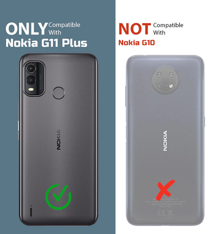 Premium Acrylic Transparent Case with Matte Ring Holder Kickstand Back Cover for Nokia G11 Plus - Image 2