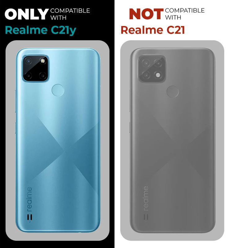 Premium Acrylic Transparent Case with Matte Ring Holder Kickstand Back Cover for Realme C21Y - Image 2