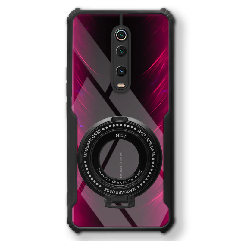 Premium Acrylic Transparent Case with Matte Ring Holder Kickstand Back Cover for Redmi K20 - Image 3