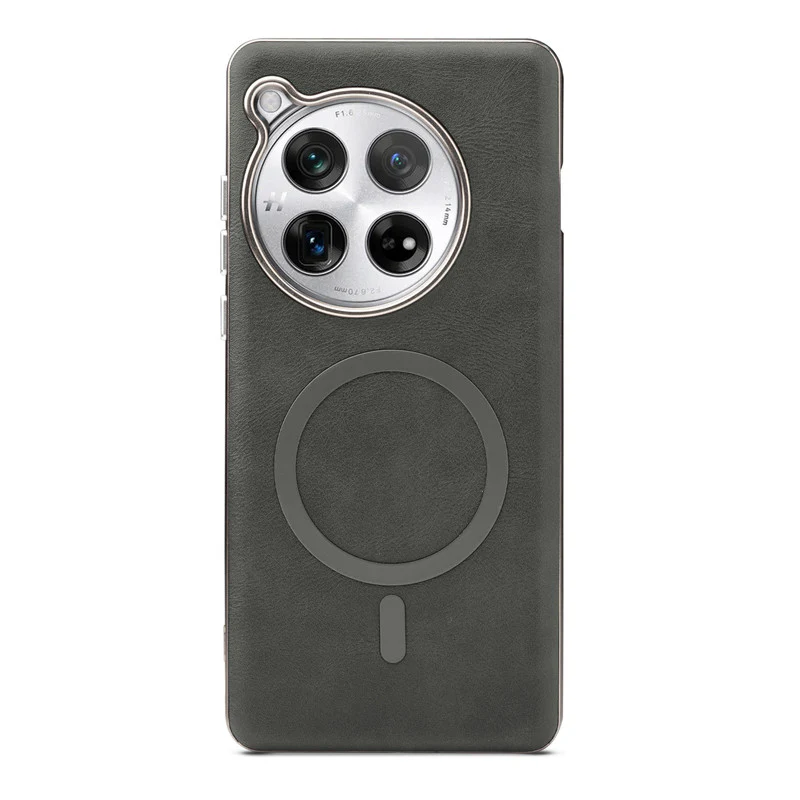 Premium Faux Leather Wireless Charging Support Compatible Case for OnePlus 12 5G With Metal Finish Edges - Image 28