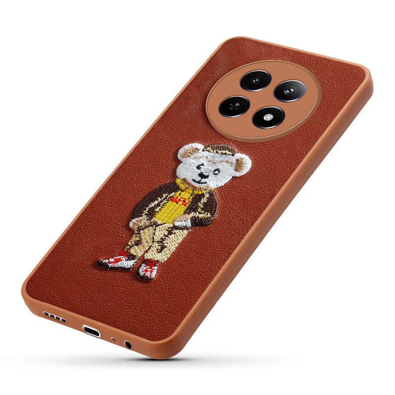 Premium Leather with Exquisite Embroidery for Realme 12 5G - Image 5