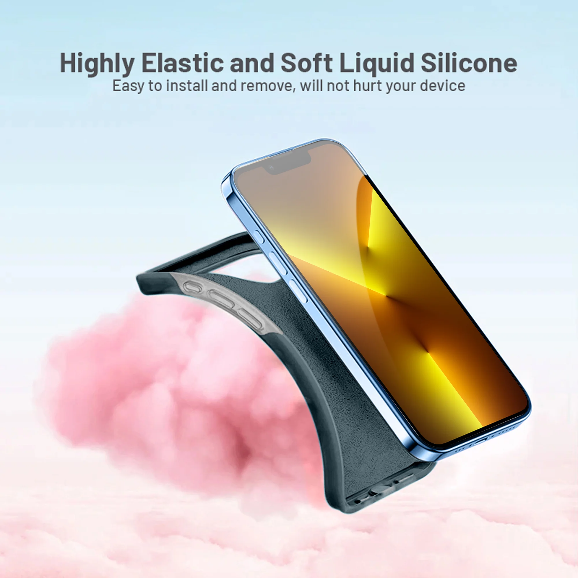 Premium Silicone Candy Case For Apple iPhone 13 Pro Max - Image 28