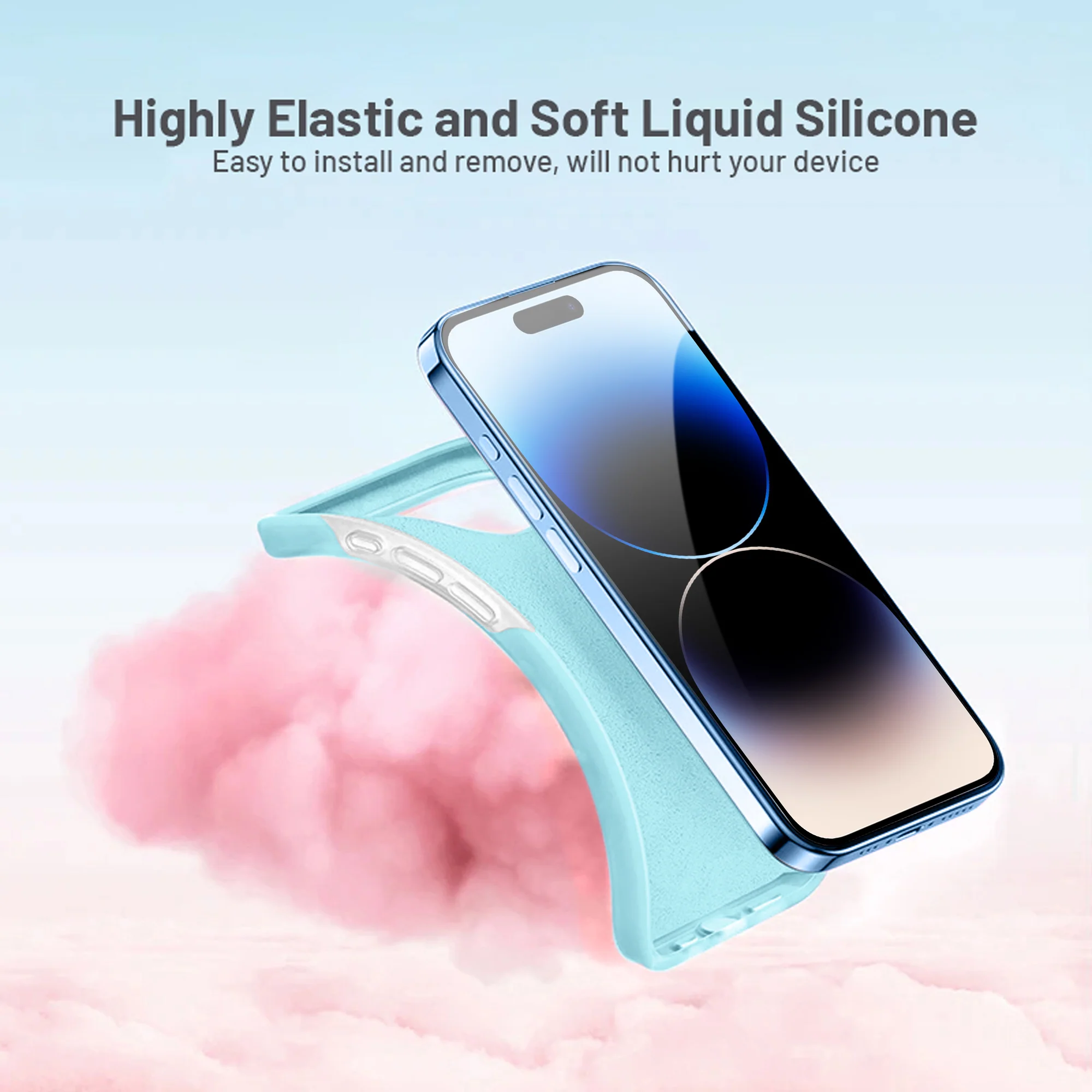 Premium Silicone Candy Case For Apple iPhone 14 Pro - Image 28