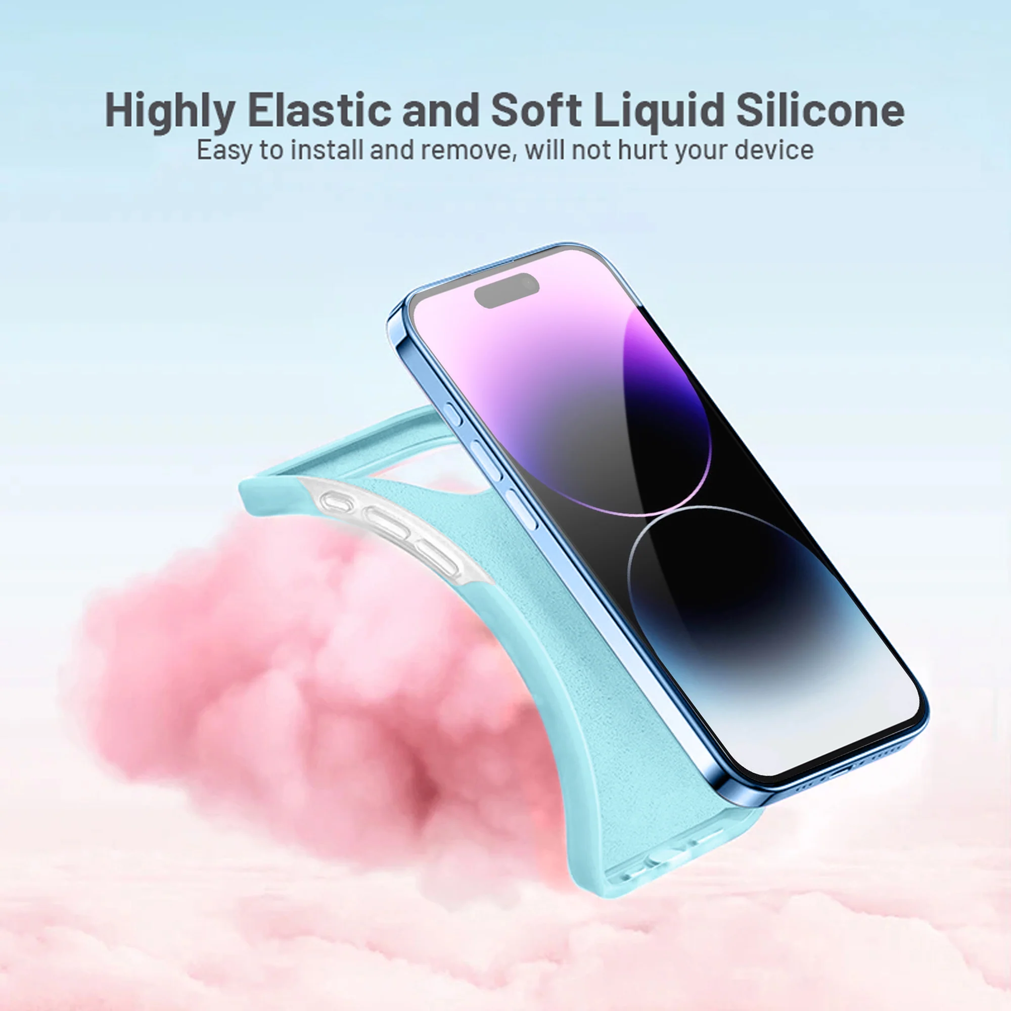 Premium Silicone Candy Case For Apple iPhone 14 Pro Max - Image 26