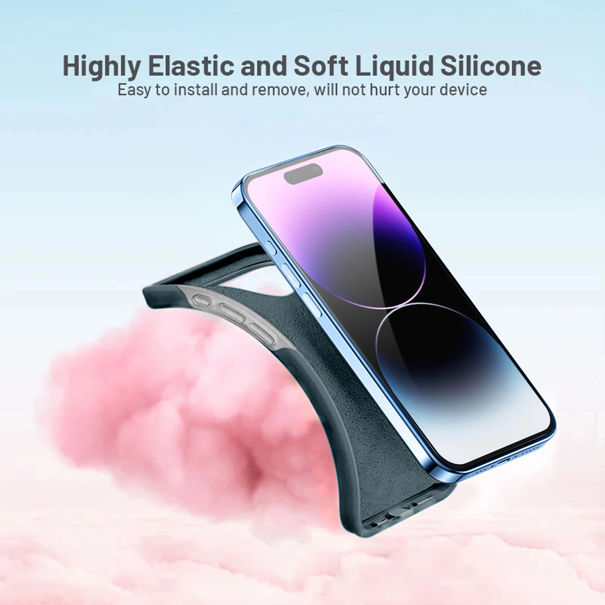 Premium Silicone Candy Case For Apple iPhone 14 Pro Max - Image 33