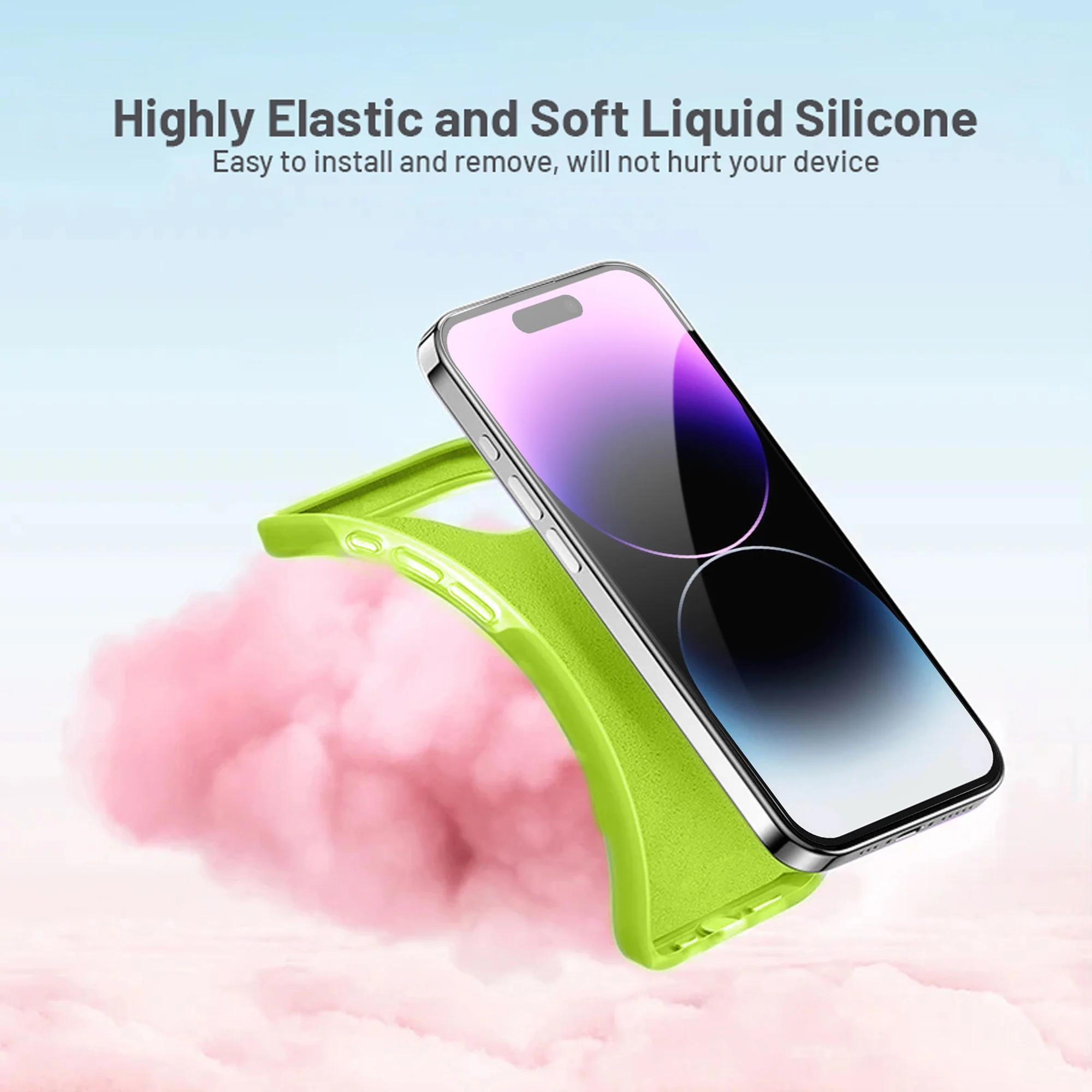 Premium Silicone Candy Case For Apple iPhone 14 Pro Max - Image 40