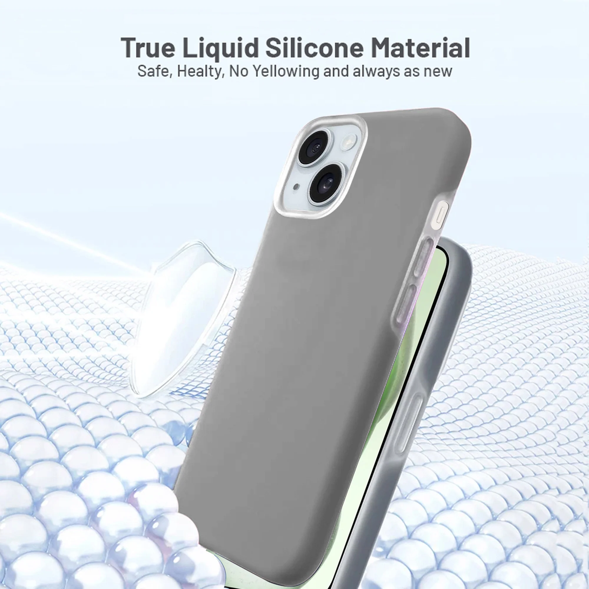 Premium Silicone Candy Case For Apple iPhone 15 Plus - Image 38