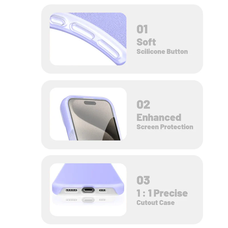 Premium Silicone Candy Case For Apple iPhone 15 Pro Max - Image 12