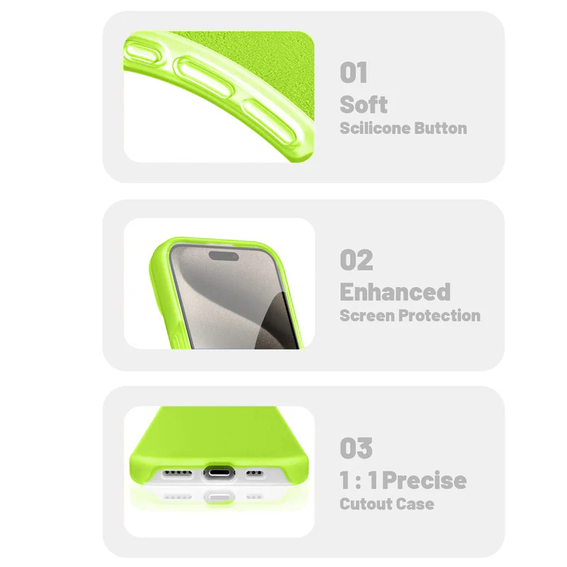 Premium Silicone Candy Case For Apple iPhone 15 Pro Max - Image 19