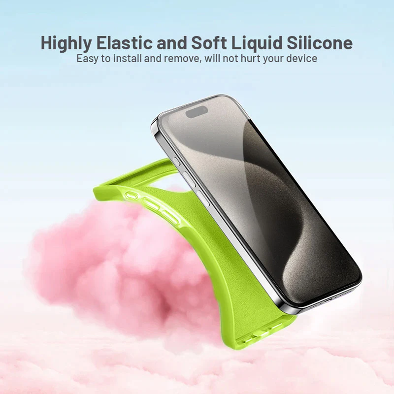 Premium Silicone Candy Case For Apple iPhone 15 Pro Max - Image 21