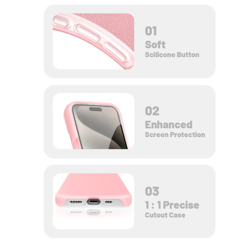 Premium Silicone Candy Case For Apple iPhone 15 Pro Max - Image 33