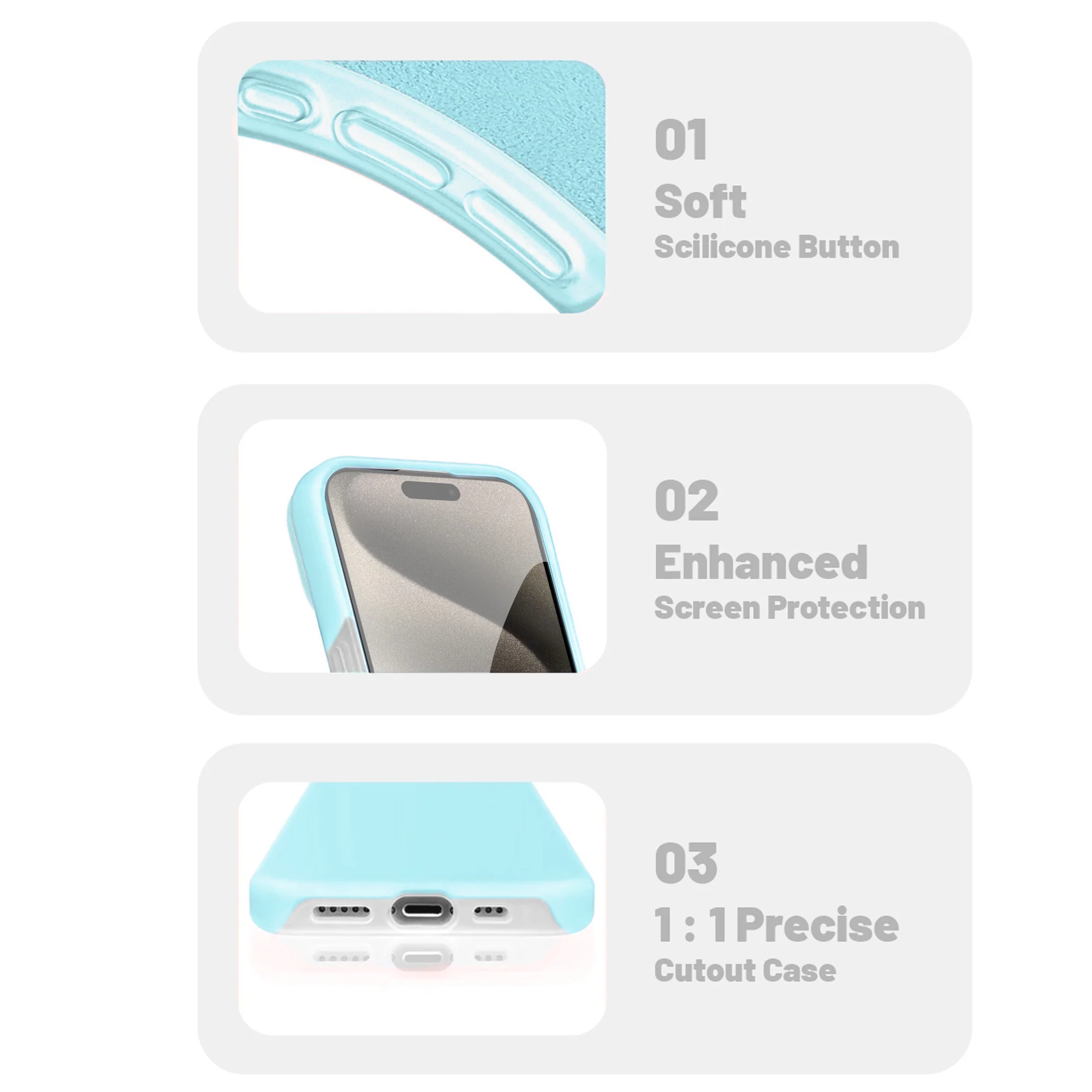 Premium Silicone Candy Case For Apple iPhone 15 Pro Max - Image 40