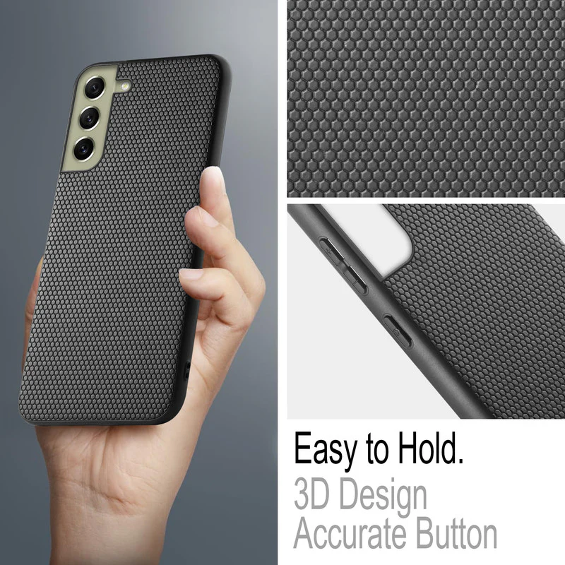 Premium Matte Finish Honeycomb Pattern Back Case For Samsung S21 FE 5G - Image 6