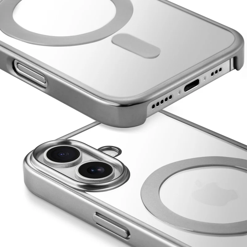 Premium Metallic Frame with Wireless Charging Support-Compatible Back Case For Apple iPhone 16 Plus - Image 18