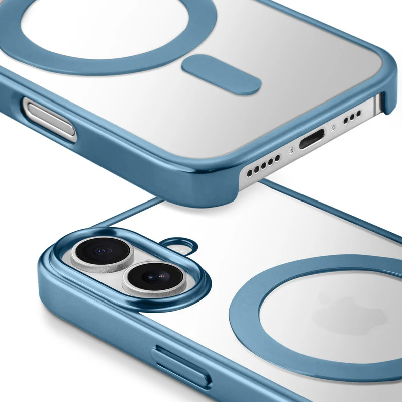 Premium Metallic Frame with Wireless Charging Support-Compatible Back Case For Apple iPhone 16 Plus - Image 30