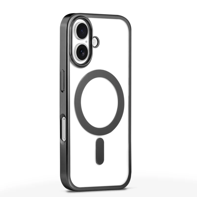 Premium Metallic Frame with Wireless Charging Support-Compatible Back Case For Apple iPhone 16 Plus - Image 5