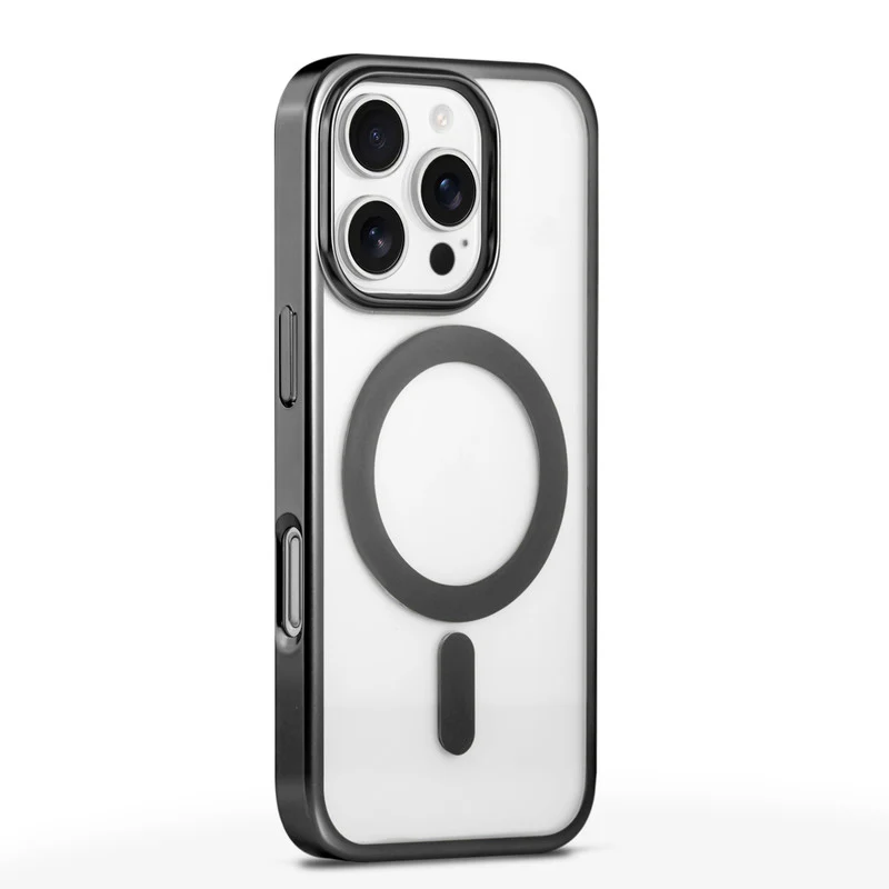 Premium Metallic Frame with Wireless Charging Support-Compatible Back Case For Apple iPhone 16 Pro - Image 5