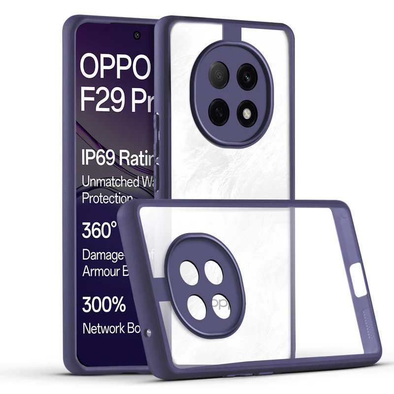Colored Soft Frame Clear Back Case For Oppo F29 Pro 5G - Image 10
