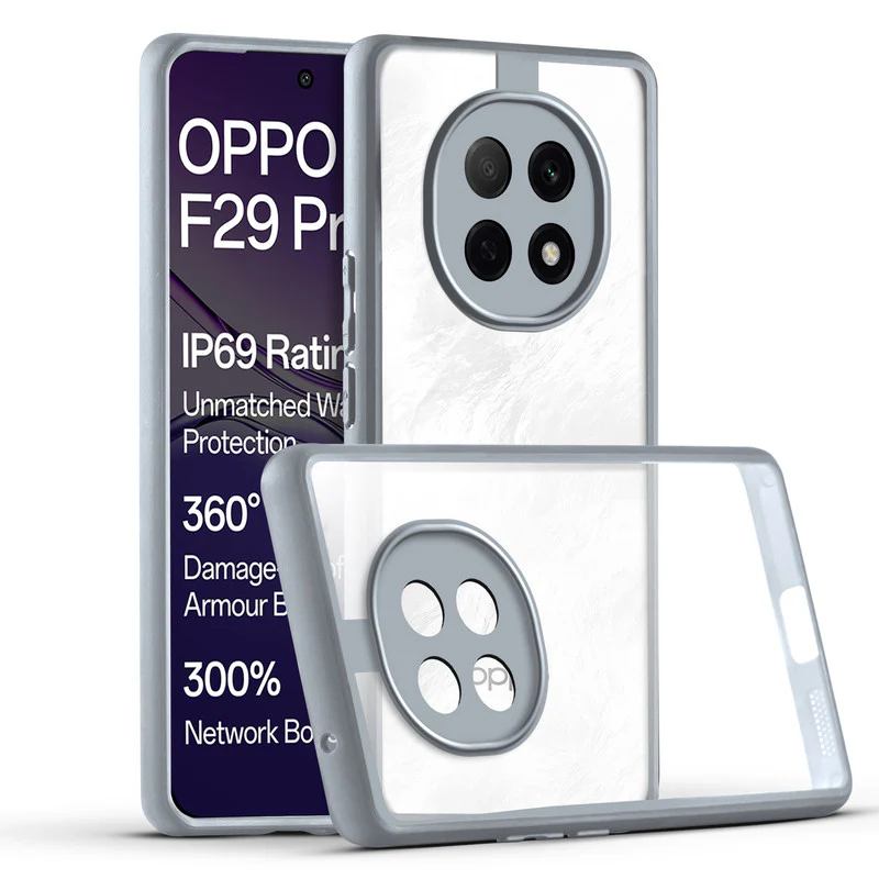 Colored Soft Frame Clear Back Case For Oppo F29 Pro 5G - Image 17
