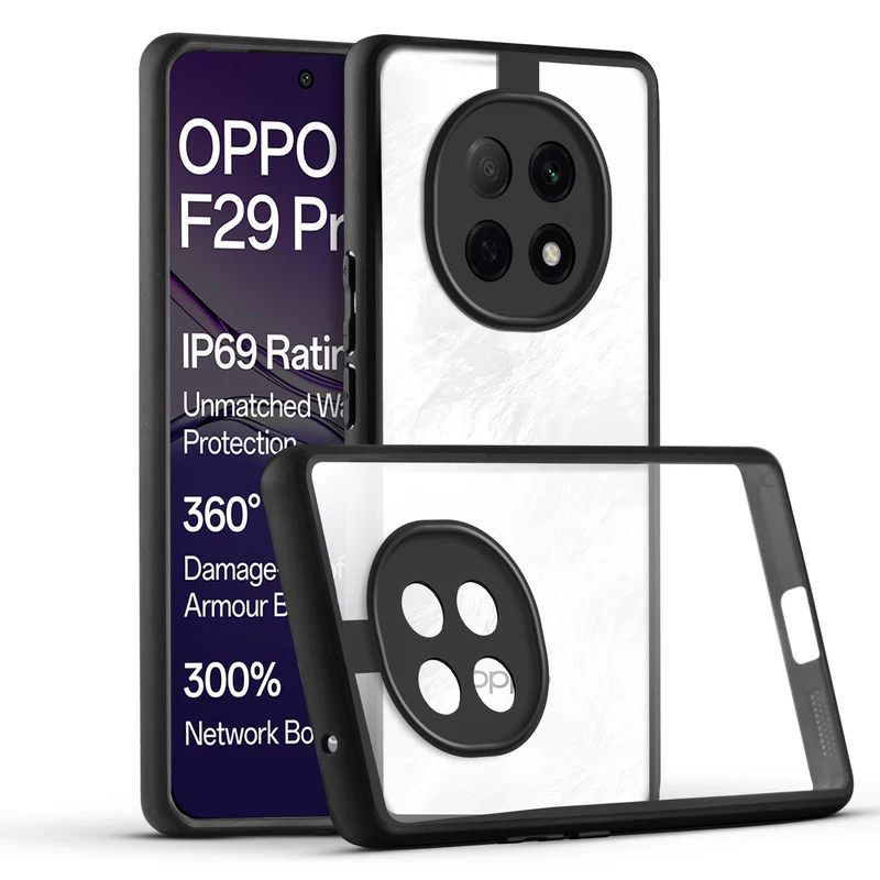 Colored Soft Frame Clear Back Case For Oppo F29 Pro 5G - Image 3