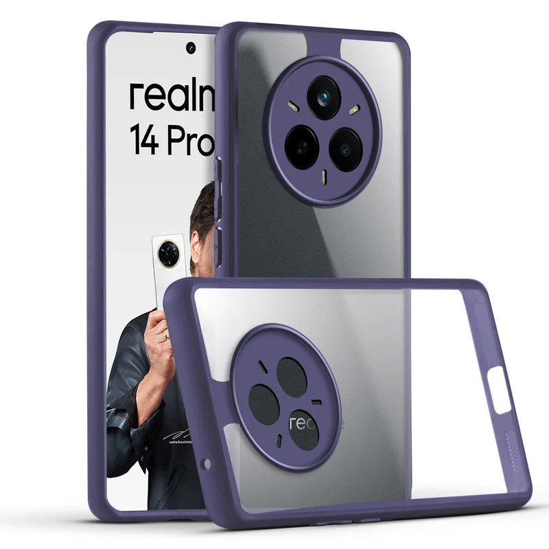 Colored Soft Frame Clear Back Case For Realme 14 Pro 5G - Image 10