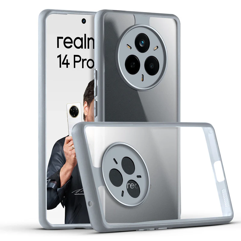 Colored Soft Frame Clear Back Case For Realme 14 Pro 5G - Image 17