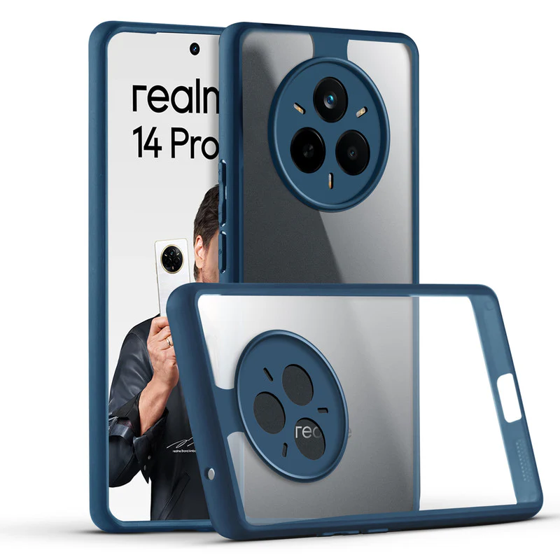 Colored Soft Frame Clear Back Case For Realme 14 Pro 5G - Image 24