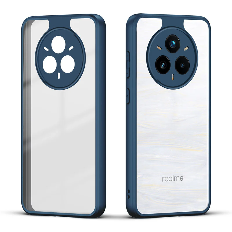 Colored Soft Frame Clear Back Case For Realme 14 Pro Plus 5G - Image 25