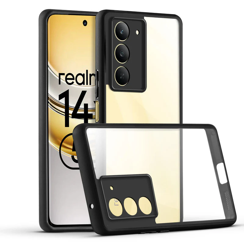 Colored Soft Frame Clear Back Case For Realme 14x 5G - Image 2