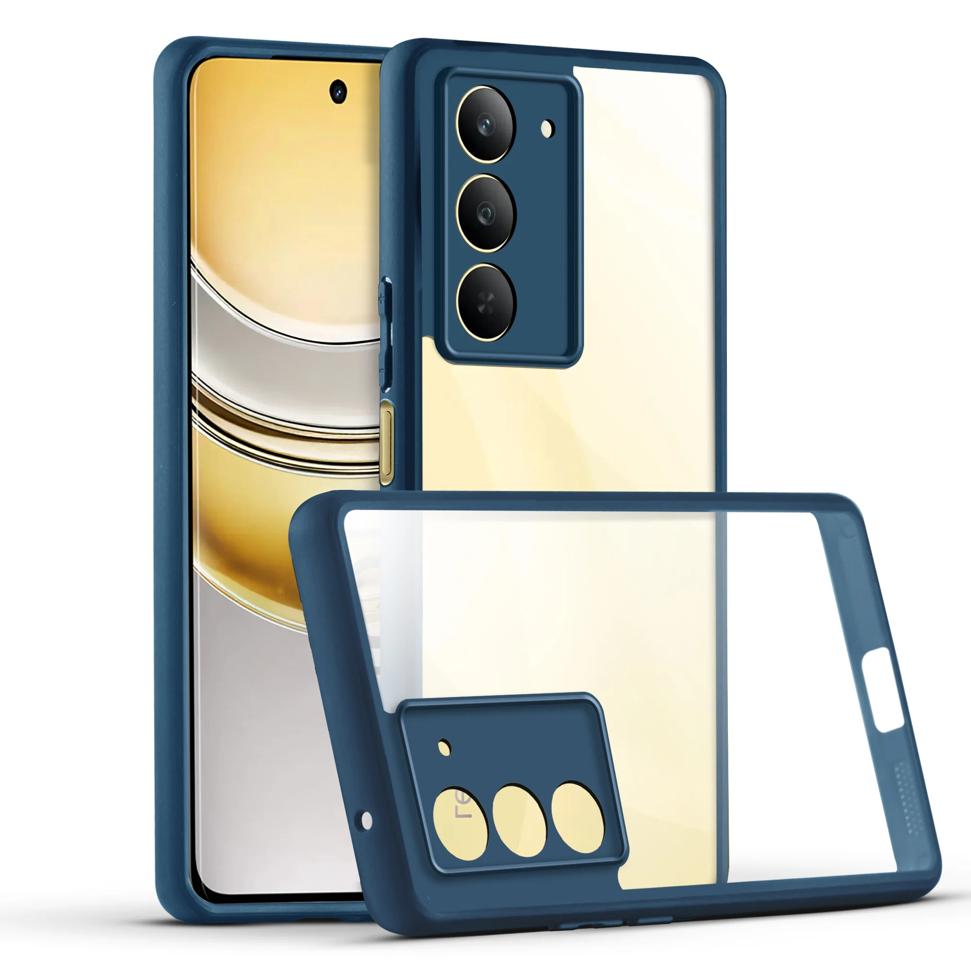 Colored Soft Frame Clear Back Case For Realme Narzo 80x 5G - Image 10