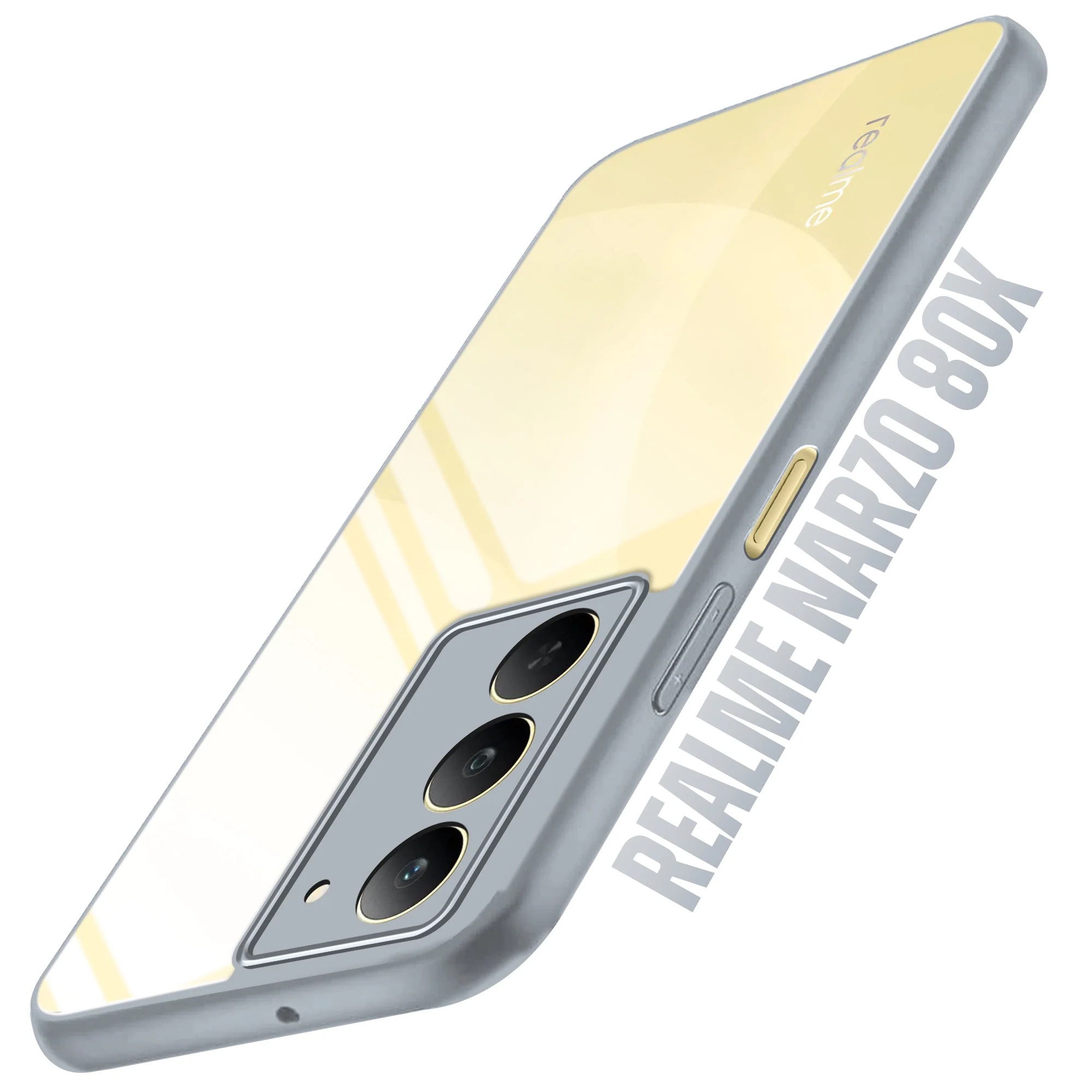 Colored Soft Frame Clear Back Case For Realme Narzo 80x 5G - Image 22