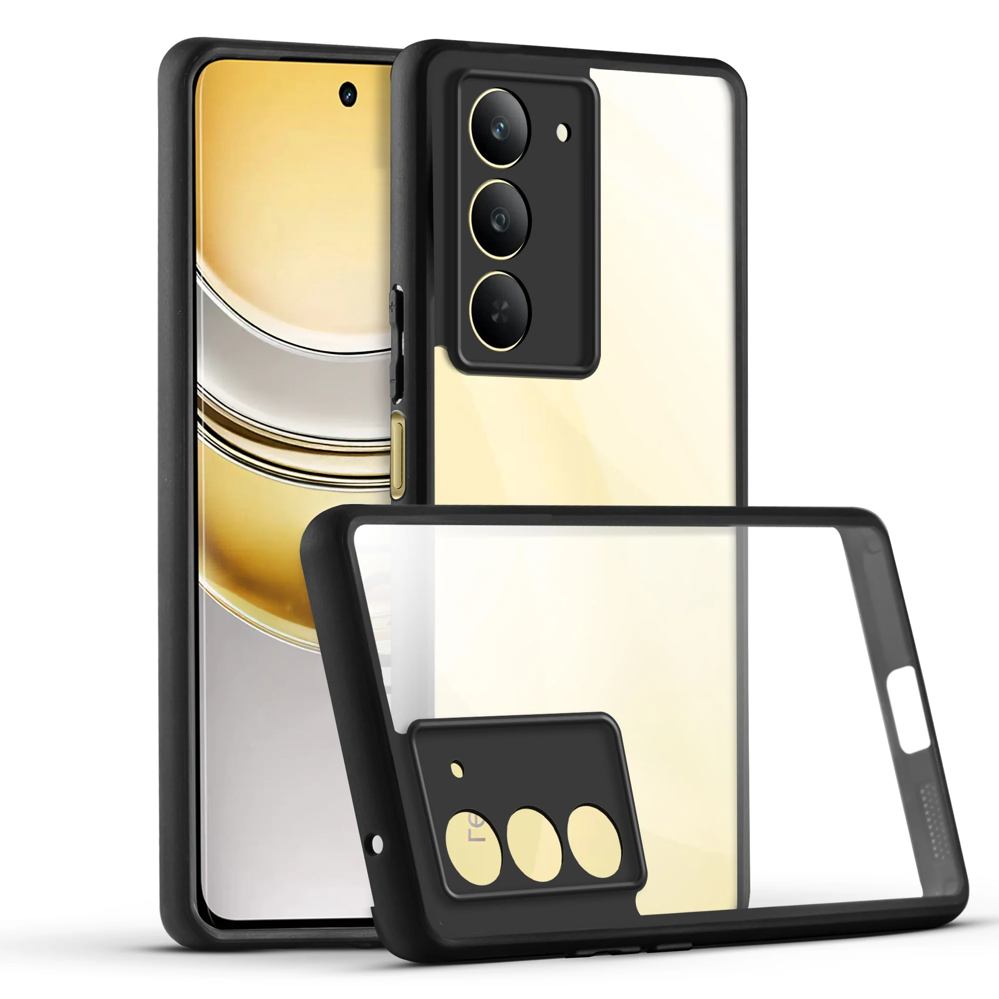 Colored Soft Frame Clear Back Case For Realme Narzo 80x 5G - Image 3