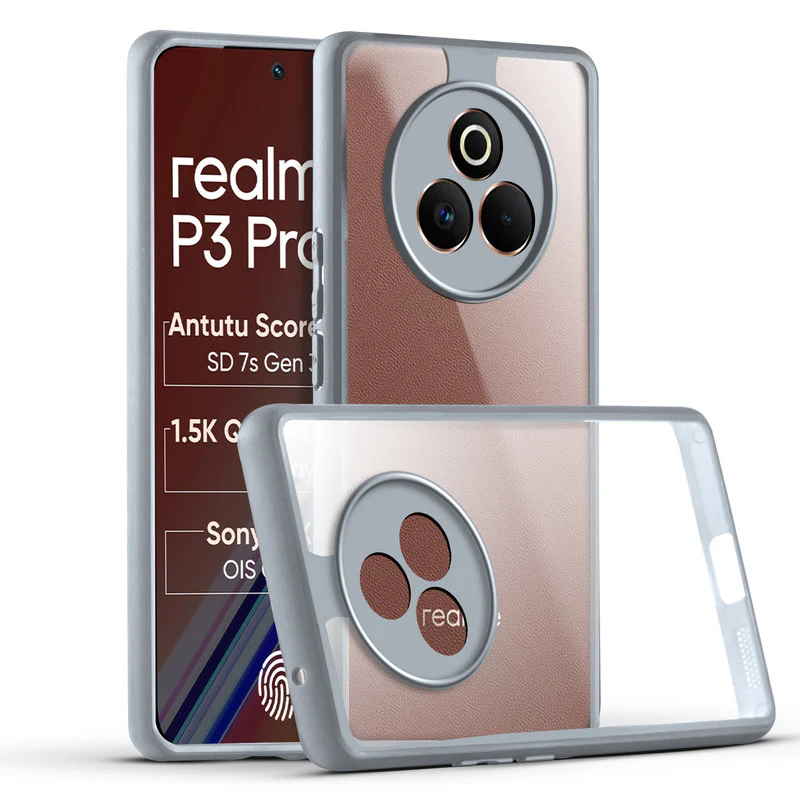 Colored Soft Frame Clear Back Case For Realme P3 Pro 5G - Image 17
