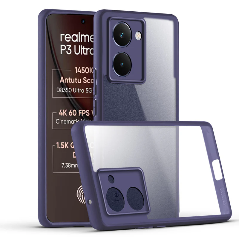 Colored Soft Frame Clear Back Case For Realme P3 Ultra 5G - Image 10