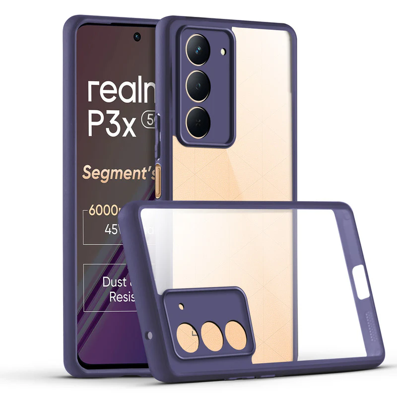 Colored Soft Frame Clear Back Case For Realme P3x 5G - Image 10