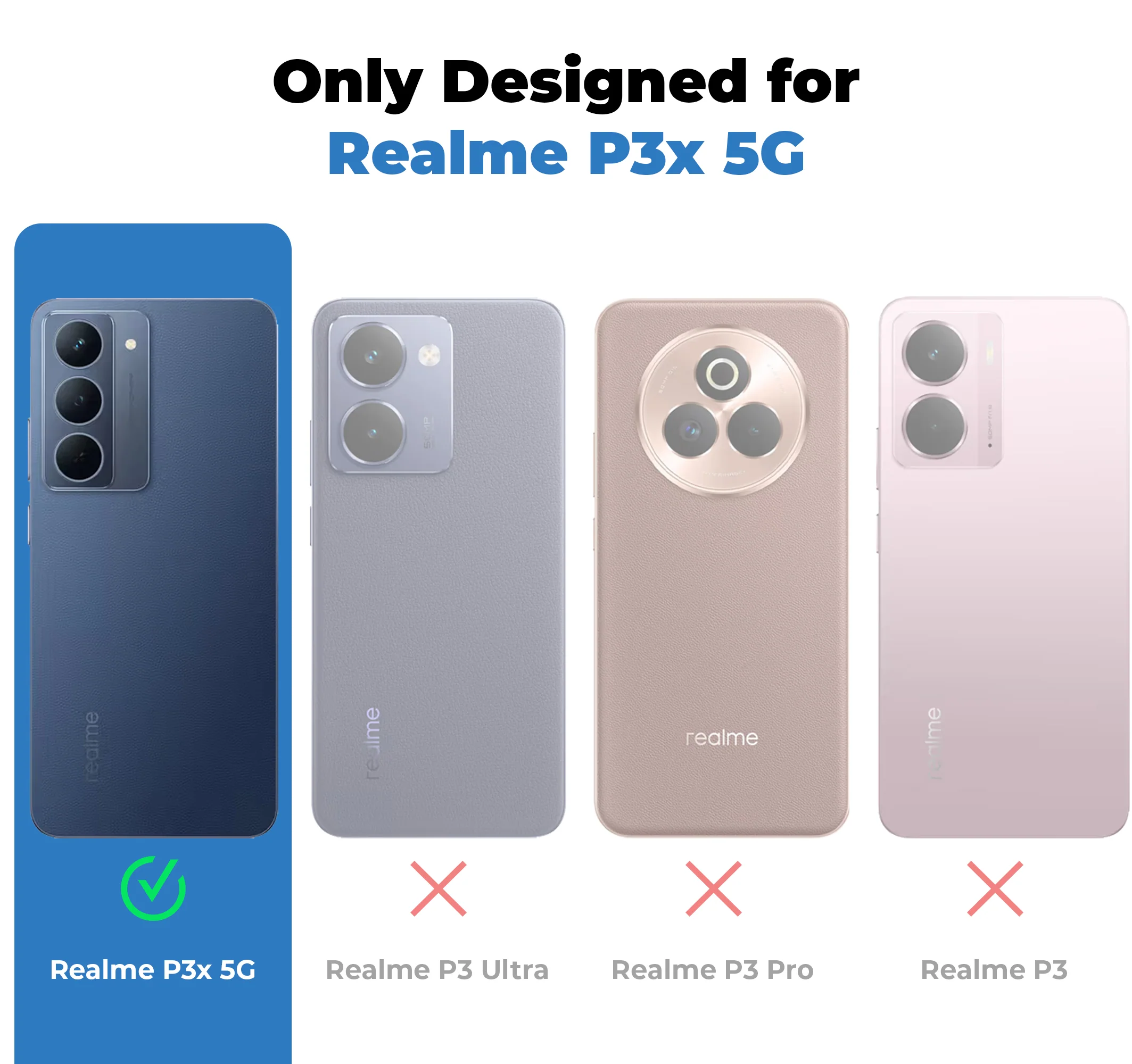 Colored Soft Frame Clear Back Case For Realme P3x 5G - Image 9