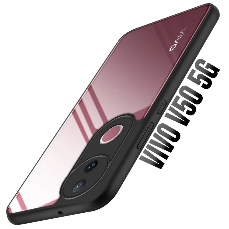 Colored Soft Frame Clear Back Case For Vivo V50 5G