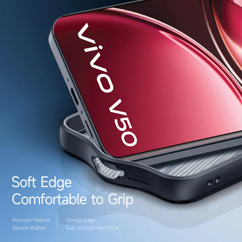 Colored Soft Frame Clear Back Case For Vivo V50 5G - Image 5