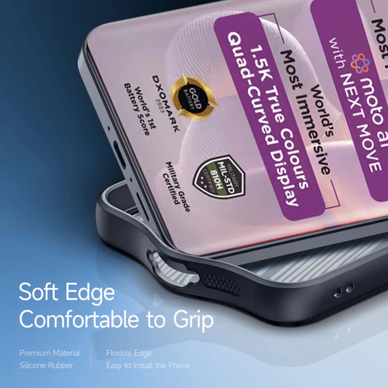 Soft Frame Clear Case For Motorola Edge 60 Pro 5G - Image 5