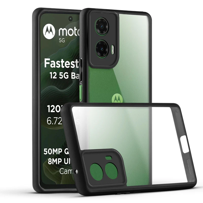 Soft Frame Clear Case For Motorola Moto G35 5G - Image 3
