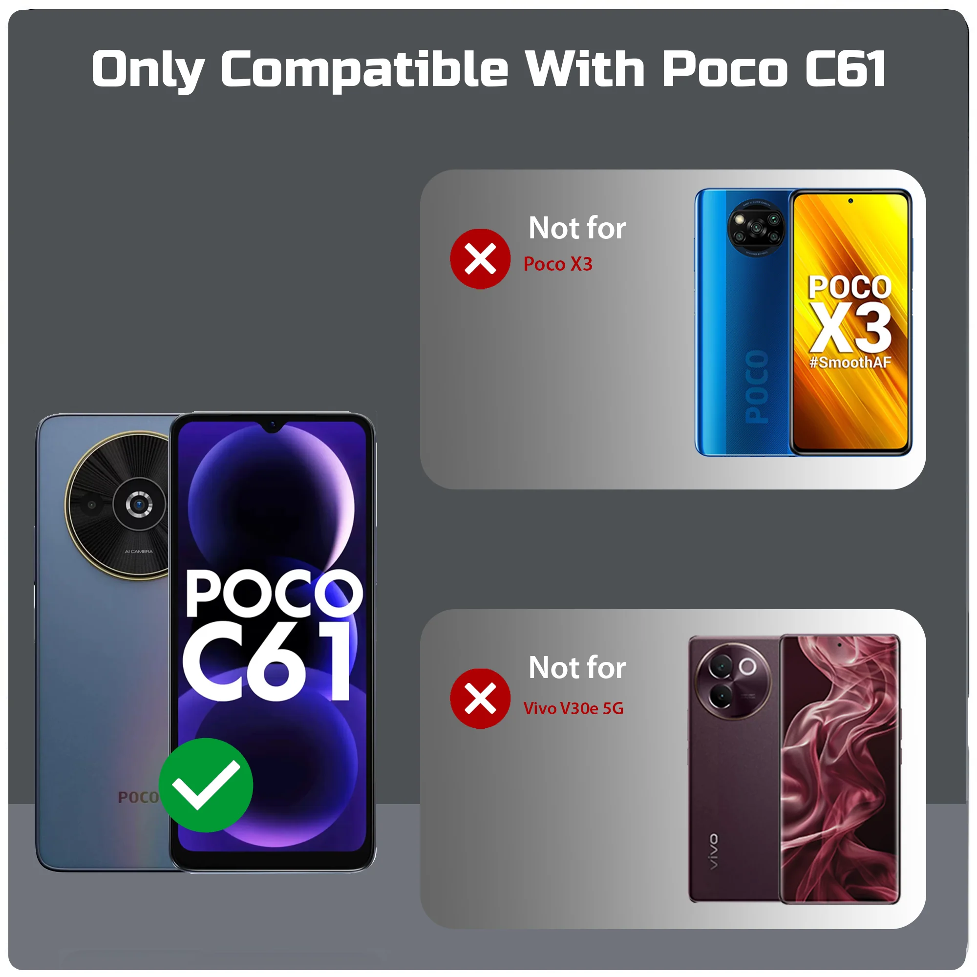 Premium Silicone Case with Metal Kickstand and Camera Protection Back Cover For Poco C61 - Image 14